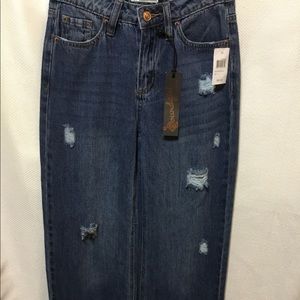 NWT Size Zero Soundgirl Distressed Jeans